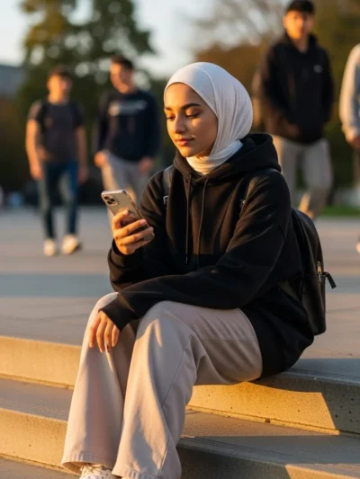 Black & White Hijab Outfits (1)